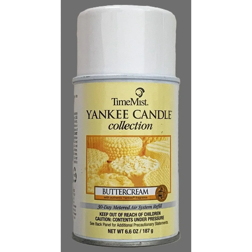 YANKEE CANDLE Buttercream TimeMist Metered Spray REFILL CAN 6.6oz New Retired